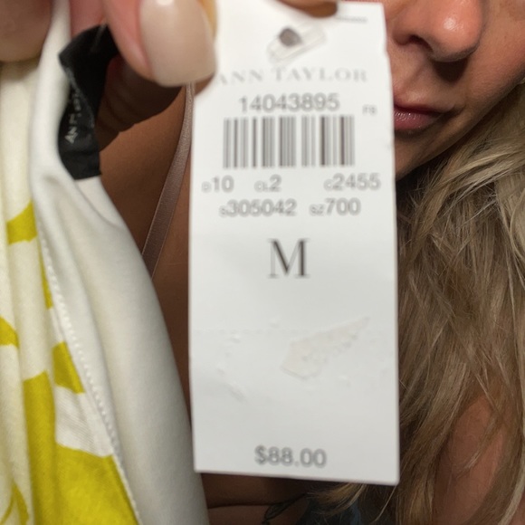 NWT Anne Taylor tropical print midi dress size m - Picture 5 of 6